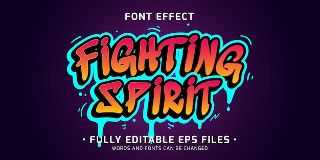 Graffiti style text effect Editable font style