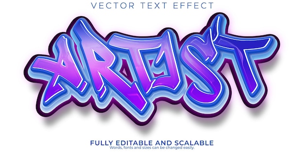 Vector graffiti teksteffect bewerkbare spray en verf tekststijl