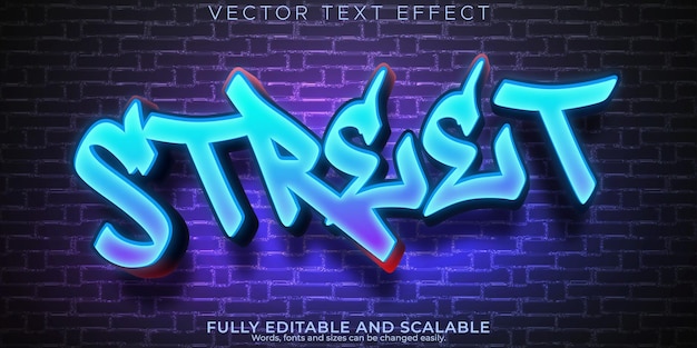 Graffiti text effect editable spray and paint text style