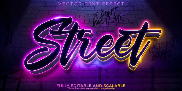 Graffiti text effect editable spray and street text style