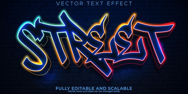 Graffiti text effect editable spray and street text style