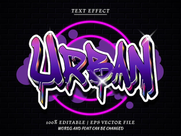 Graffiti Urban 3d editbale Teksteffect graffiti-stijl