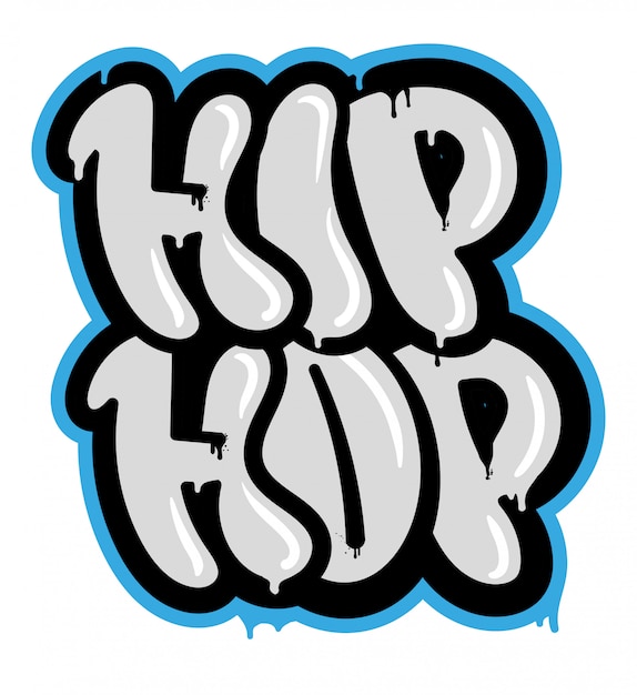 Graffiti vandal inscription "Hip hop"