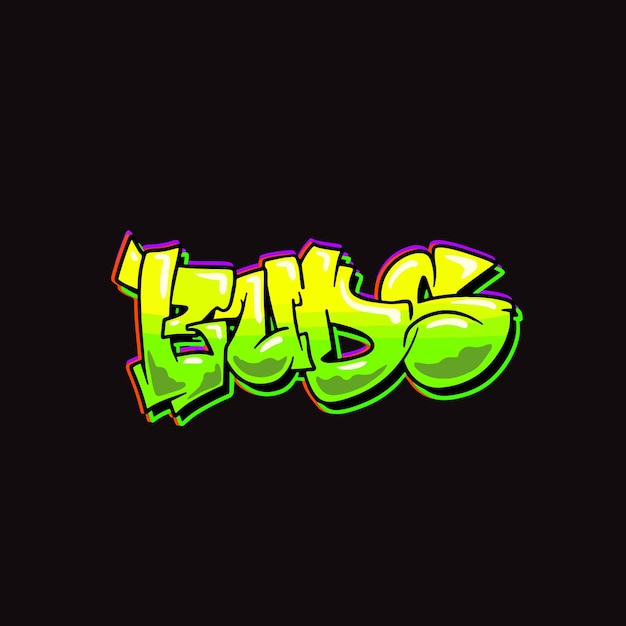 graffiti vector tagging brief woord tekst straatkunst muurschildering hand tekenen
