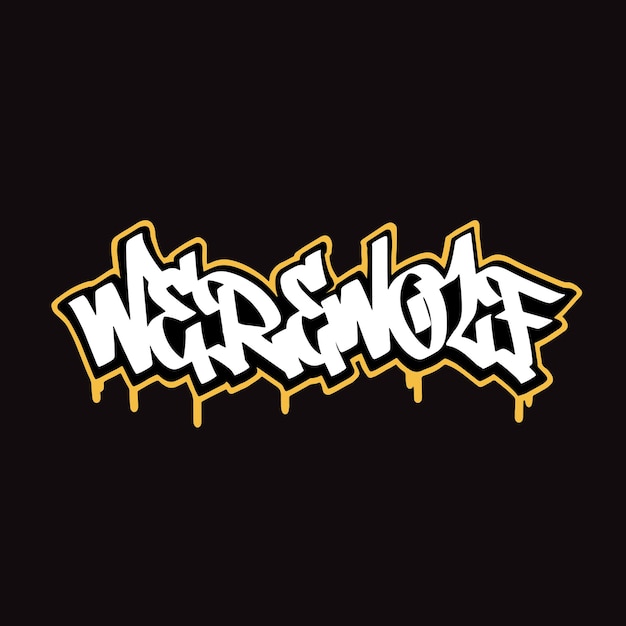 Vector graffiti vector tagging letter word text street art mural hand draw