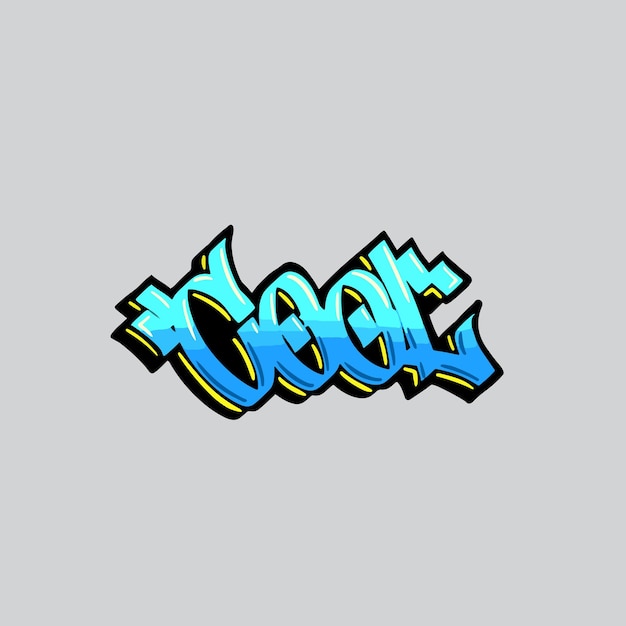 Graffiti vector tagging letter word text street art mural