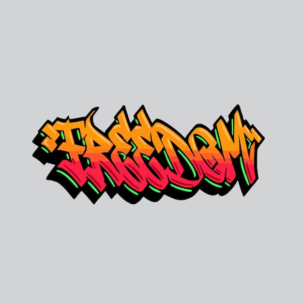 graffiti vector tagging letter word text street art mural