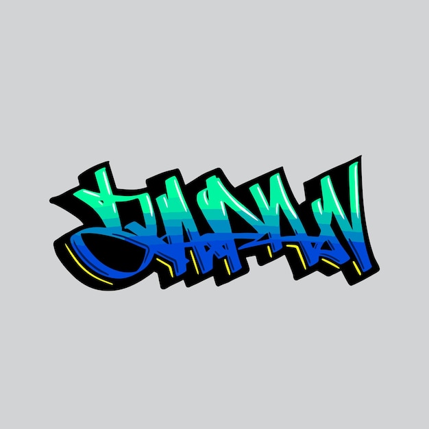 graffiti vector tagging letter word text street art mural