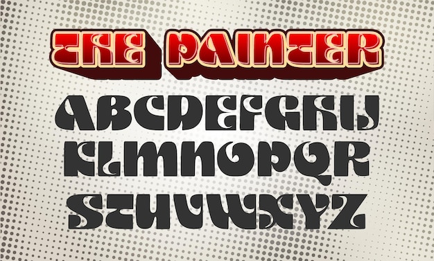 Vector graffiti vet lettertype