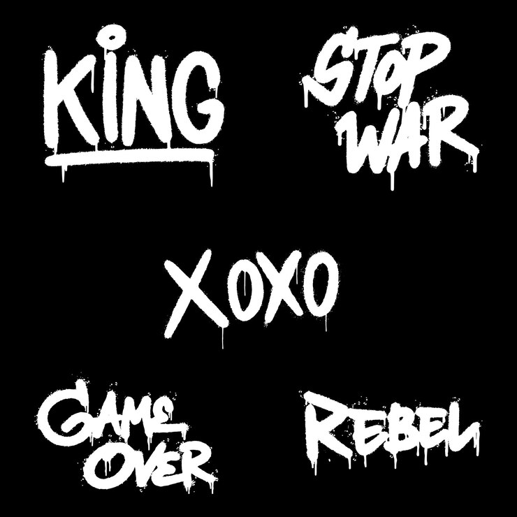 Vector graffiti vormen abd symbolen