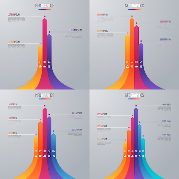 Grafiek infographic sjabloon met opties.