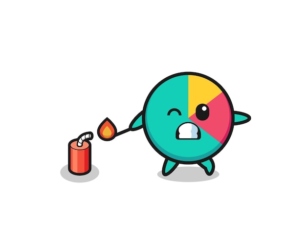 Grafiek mascotte illustratie spelen firecracker schattig ontwerp