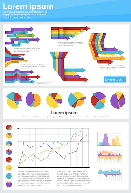 Vector grafiek set financiën diagram infographic