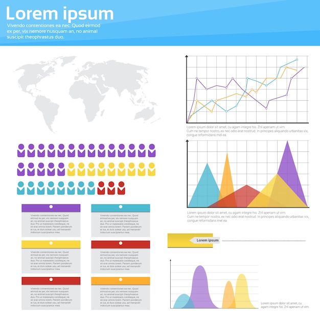 Grafiek Set Financiën Diagram Infographic