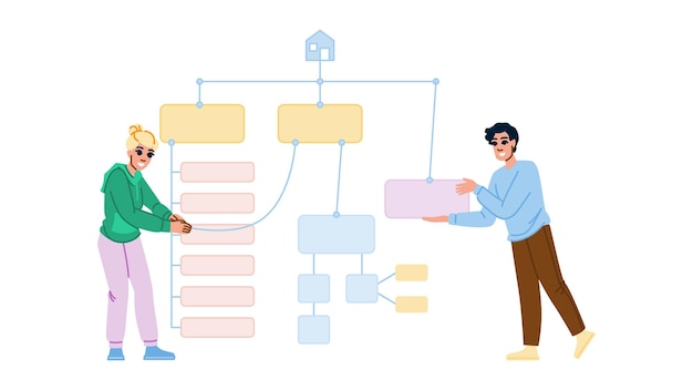 Vector grafiek sitemap vector