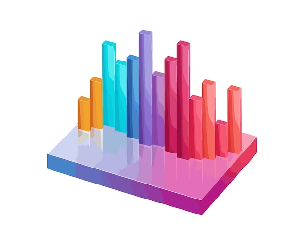 Grafiek staafdiagram pictogram vector