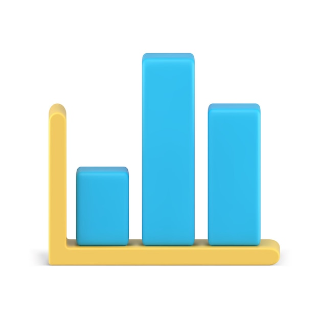 Grafiek staafdiagram statistische analyse van infographic schema project brainstormen 3D pictogram vector