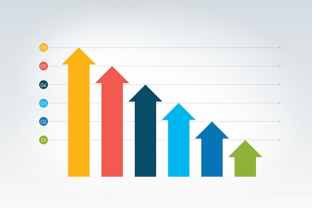 Grafiekgrafiek 3d-stijl infographics-element