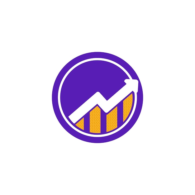 grafieklogo voor aandelenbedrijfspictogram of -logo of verkooppromotie