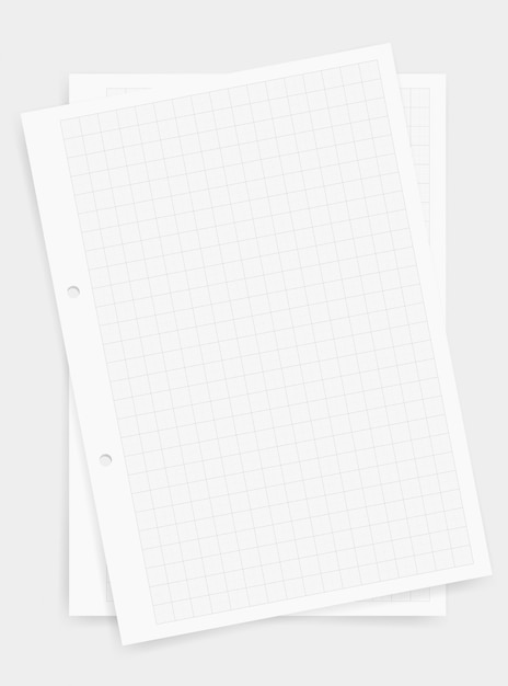 Vector grafiekpapier bladachtergrond met netpatroon.