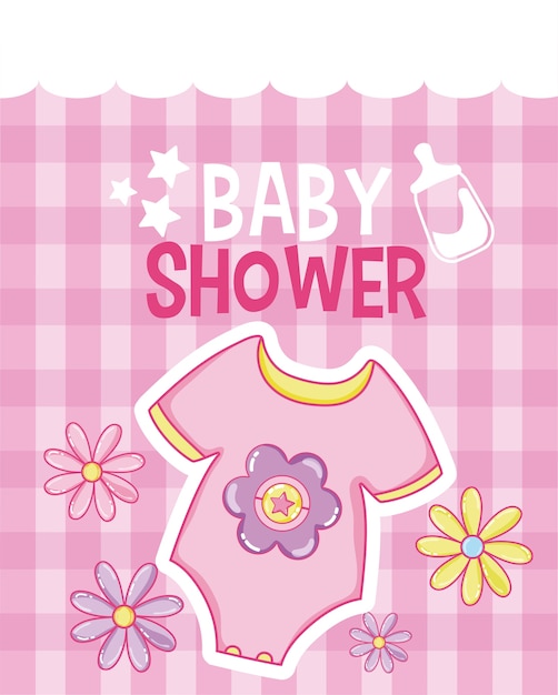 Grafisch de illustratie grafisch ontwerp van de babydouche roze kaart