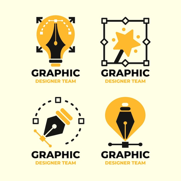 Vector grafisch ontwerper logo collectie