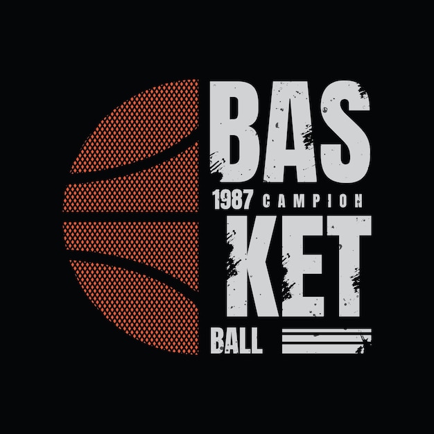 Grafisch t-shirt en kledingontwerp voor basketbal