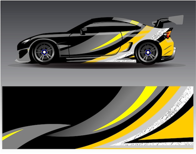 Grafische abstracte streep racen achtergrond kit ontwerpen voor wrap voertuig race auto rally avontuur