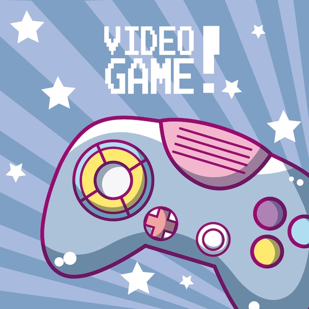 Vector grafische de illustratie grafisch ontwerp van het videogame modern gamepad concept