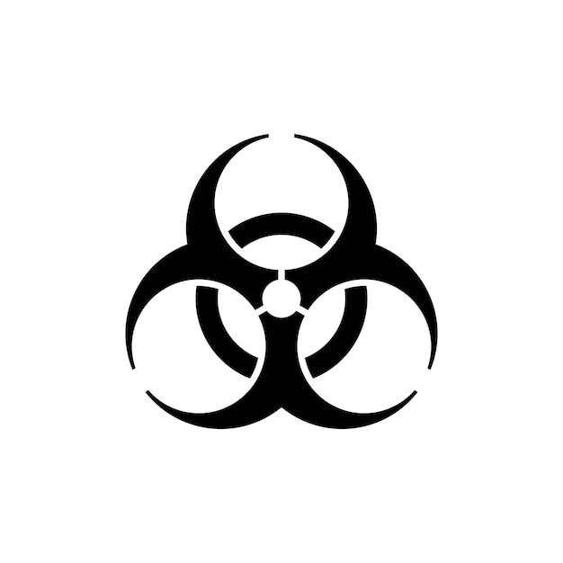 Grafische illustratie van het vectorcirkelteken voor biologisch gevaar