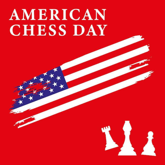 Grafische sjablonen voor amerikaanse schaakdag