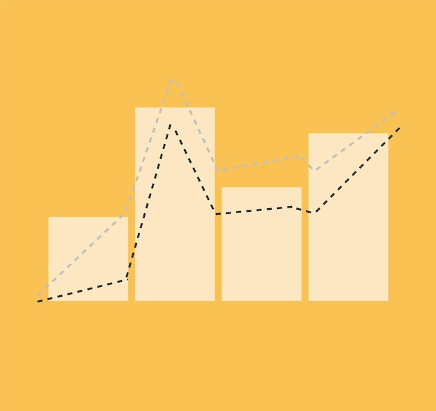 Grafische statistieken analytics gegevens staafdiagram groei concept illustratie platte pictogram