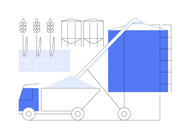 Вектор Абстрактная векторная иллюстрация хранения зерна