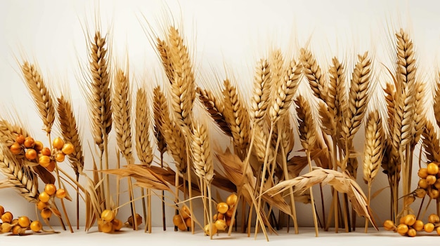 Вектор Зерно пшеничное поле сельскохозяйственная культура урожай зерновых растений сельское хозяйство природа семена ухо ржавчина солома желтая