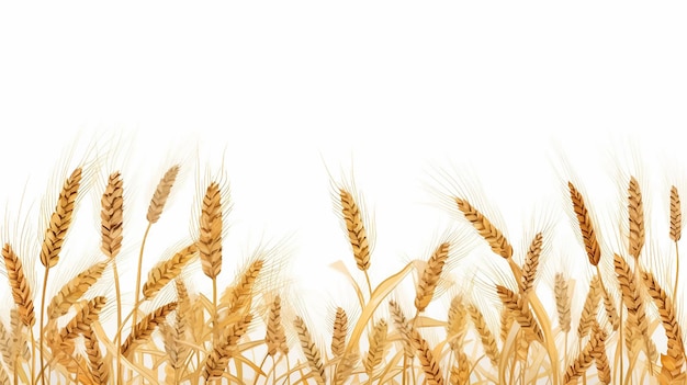 Vector grain wheat field agricultural crop harvest cereal plant farming nature seed ear rye straw yellow