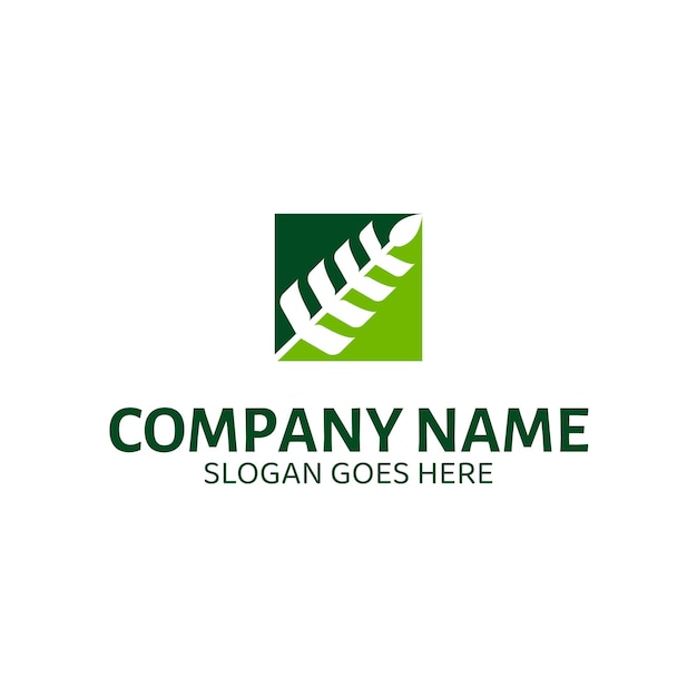 Grain wheat vector logo template. Fit for wheat farm, natural harvest, agronomy, etc