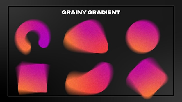 Grainy gradient abstract shape vector