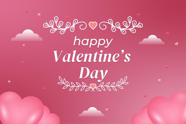 Grainy Gradient Happy Valentines Days 2024 Background Element vector