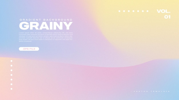 Grainy Gradient Holographic Background en Texture Vector Template