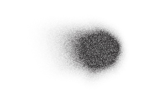 Vector grainy noise circle black dots grainy halftone stain spot vector dotwork gradient abstract grain noise circle with black grain particles or stipple texture effect pointillism background