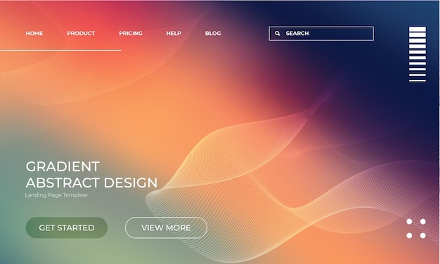 Grainy Vector Gradient Background for Landing Page Design