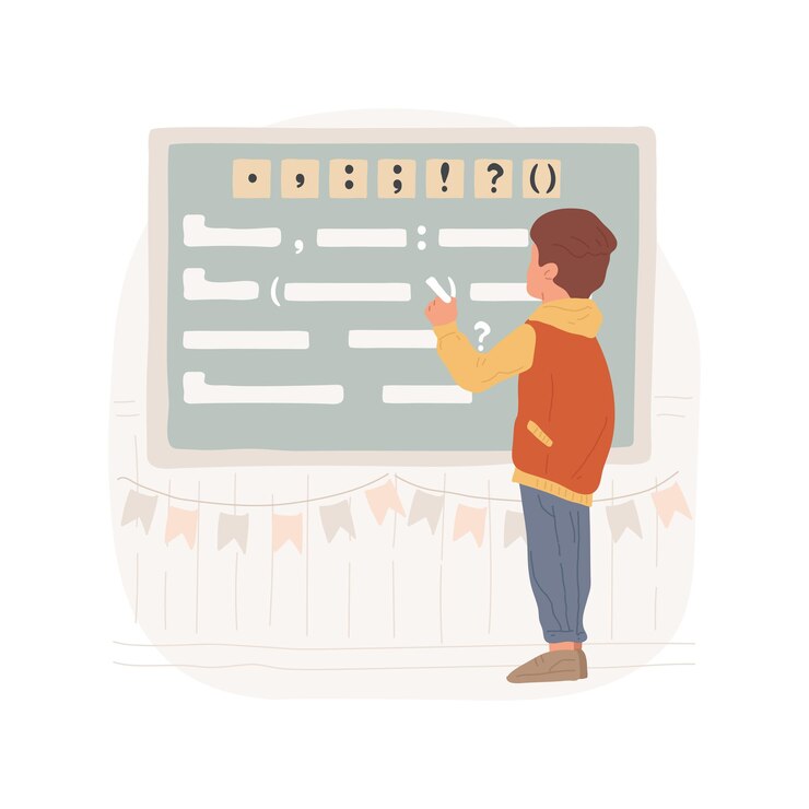 Vector grammar and mechanics isolated cartoon vector illustration