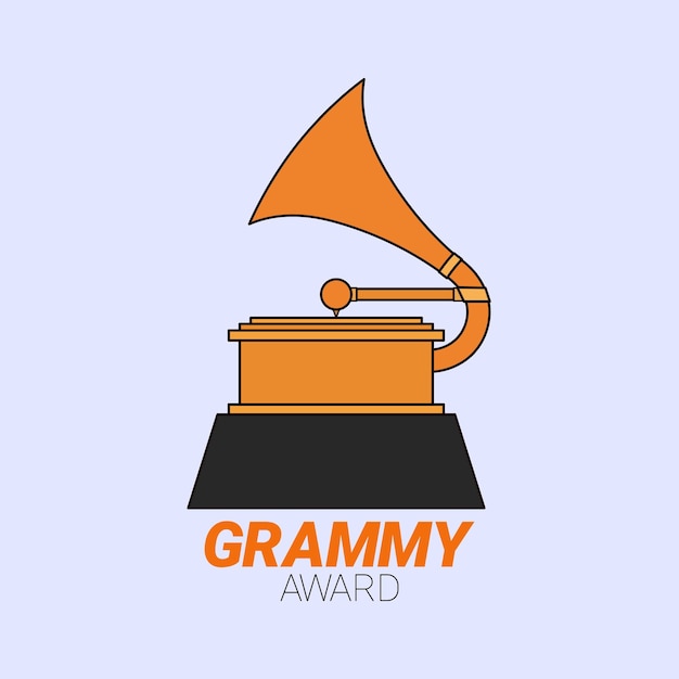 Iconica di illustrazione vettoriale del premio grammy iconica del grammy