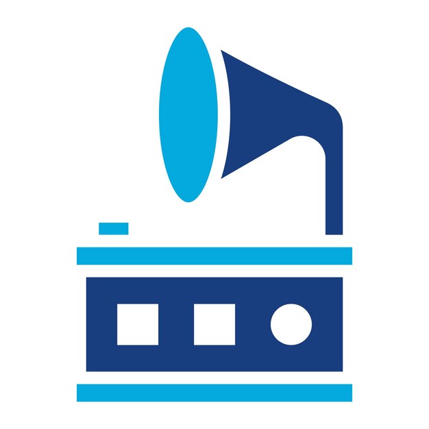 Gramophone icon vector afbeelding Kan worden gebruikt voor Retro