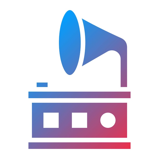 Gramophone icon vector image can be used for retro