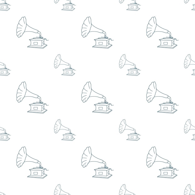 gramophone vector repeat pattern