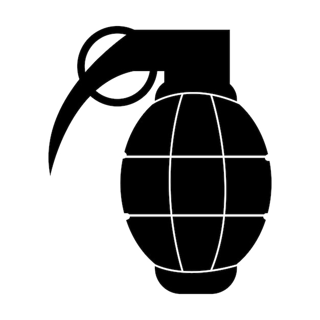 Granaat pictogram logo vector ontwerpsjabloon