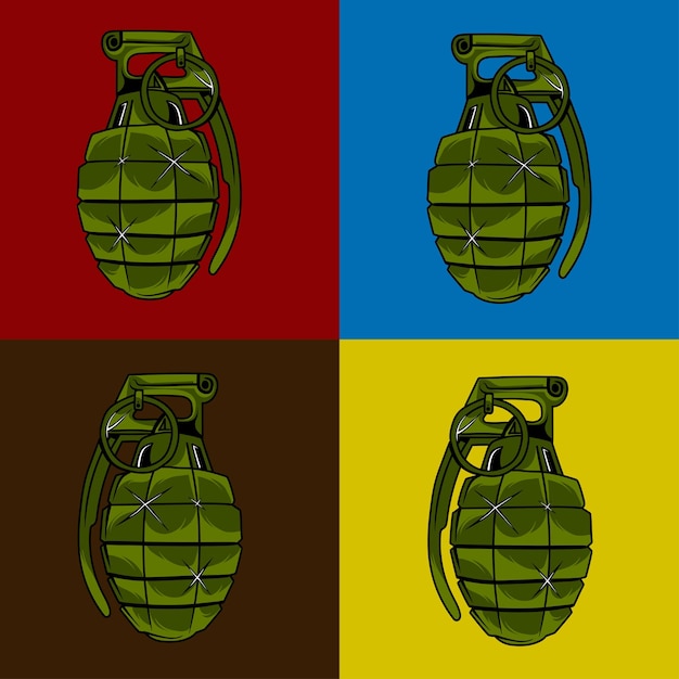 Vettore illustrazione vettoriale granat colore verde