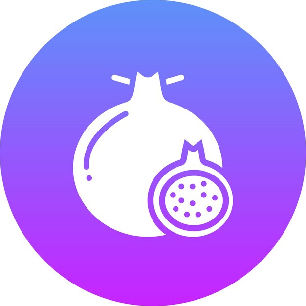 Granatenappel vector icoon illustratie van vruchten en groenten iconset