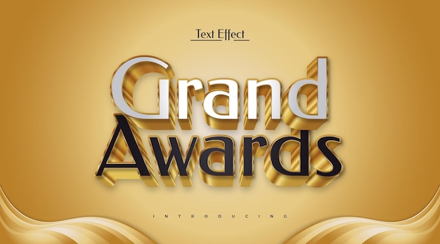 Grand Awards bewerkbaar teksteffect